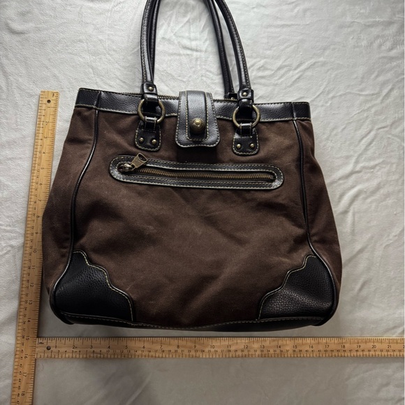 Stylish Black and Brown Tote Bag - Picture 3 of 5
